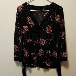 New York and Co. Black and Red Blouse